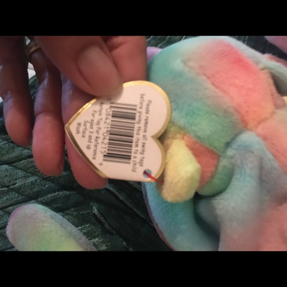 4 NW TY BEANNIE BABY TIE DYE BEARS - Picture 3 of 9